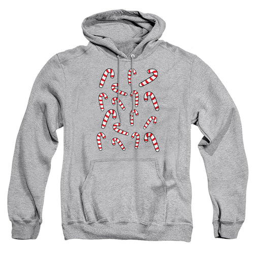 Christmas Candy Cane Crew Athletic Heather Pullover Hoodie