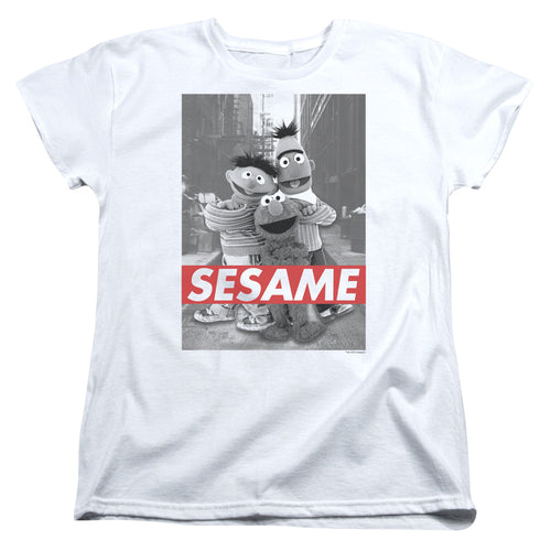Sesame Street Photo Poster Womens T-Shirt