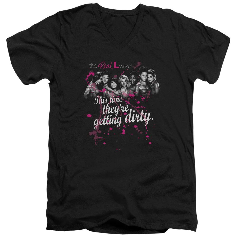 The Real L Word Getting Dirty V-Neck T-Shirt
