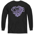Superman Electric Supes Shield Youth Long Sleeve T-Shirt
