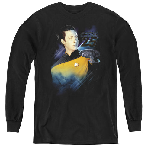 Star Trek Data 25th Youth Long Sleeve T-Shirt