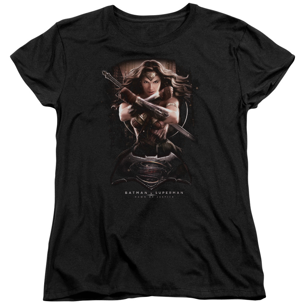 Batman v Superman Ww Ground Zero Womens T-Shirt