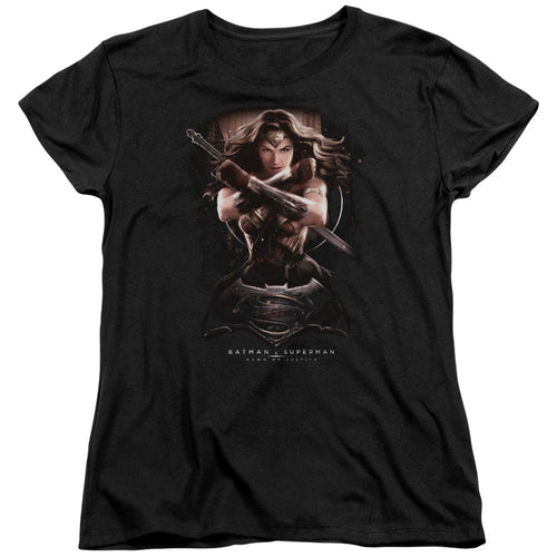 Batman v Superman Ww Ground Zero Womens T-Shirt
