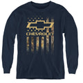 Chevy Camo Flag Youth Long Sleeve T-Shirt