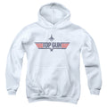 Top Gun Logo White Youth Hoodie