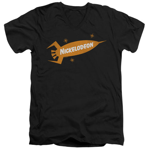 Nickelodeon Retro Rocket Logo V-Neck T-Shirt
