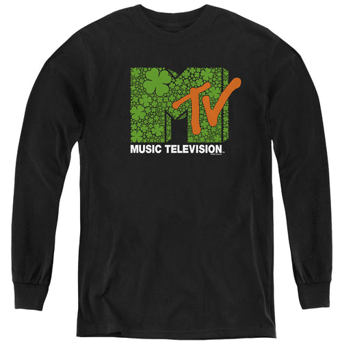 MTV ST. Patrick's Day Shamrock Logo Youth Long Sleeve T-Shirt