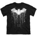 Batman Paint Drip Bat on Black Youth/Toddler T-Shirt