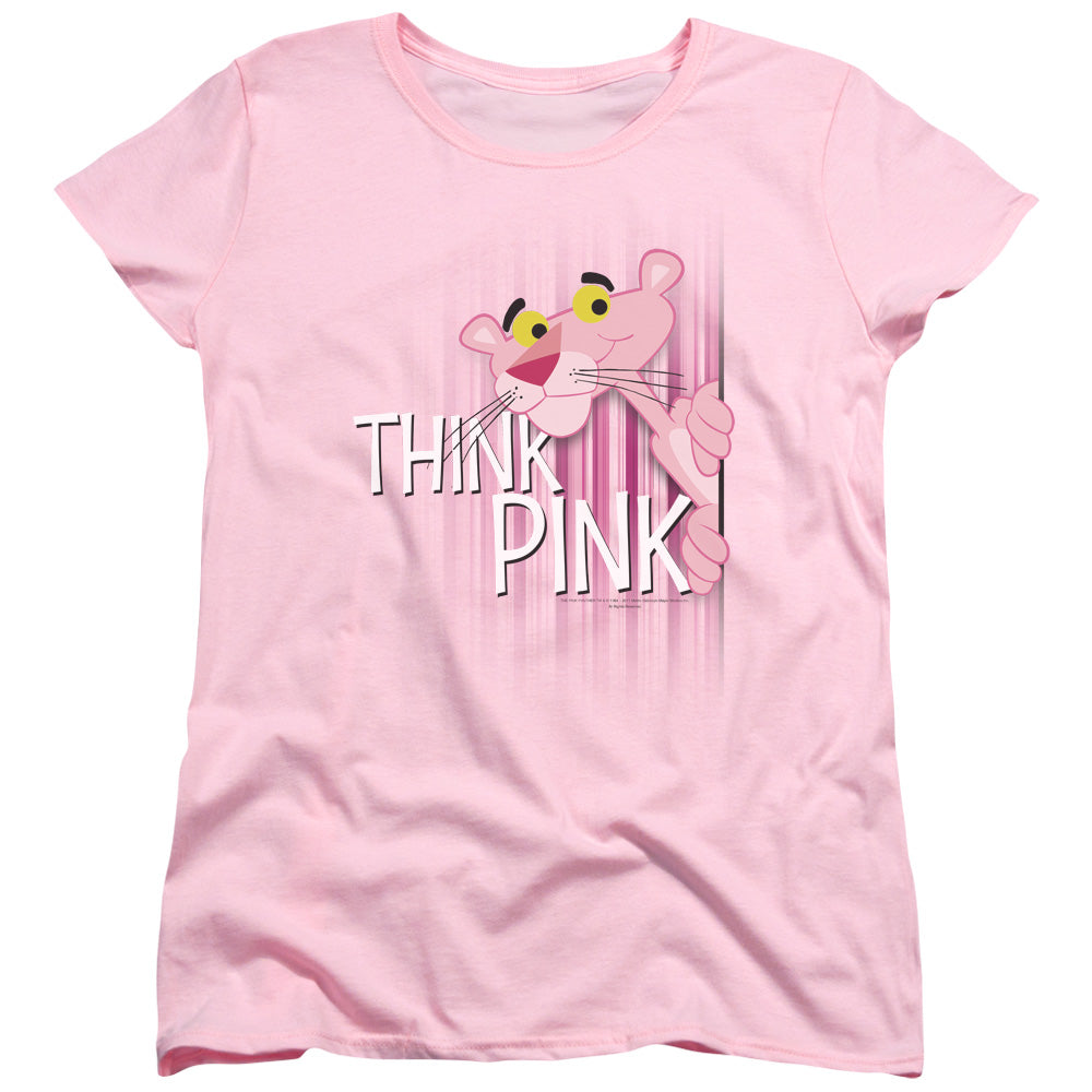 Pink Panther Think Pink Womens T-Shirt