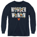 Wonder Woman WW 80th Illustrated Type Youth Long Sleeve T-Shirt