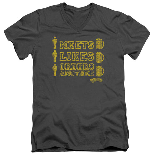 Cheers Man Meets Beer V-Neck T-Shirt