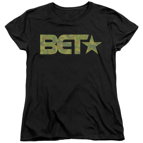 BET Camo Logo Womens T-Shirt