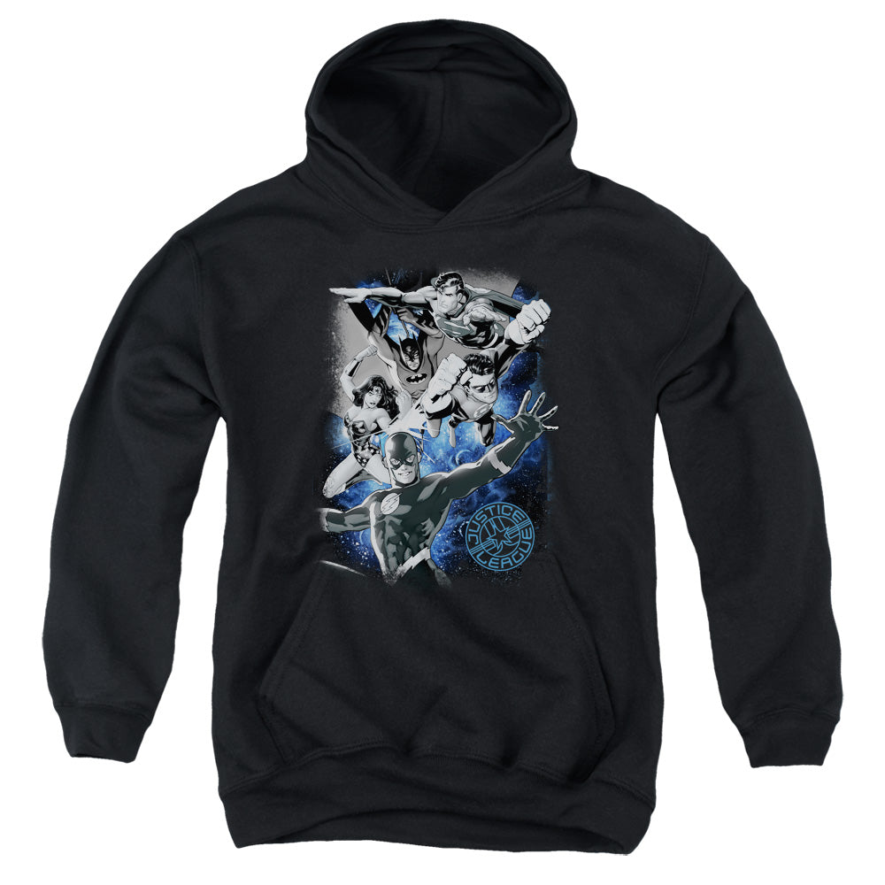 Justice League Galactic Attack Nebula Youth Hoodie