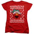 Sesame Street Elmo Ugly Christmas Womens T-Shirt