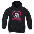 Betty Boop Scrolling Hearts Youth Hoodie