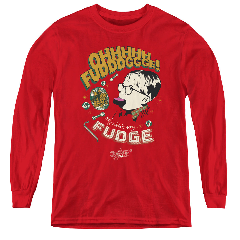 A Christmas Story Fudge Youth Long Sleeve T-Shirt