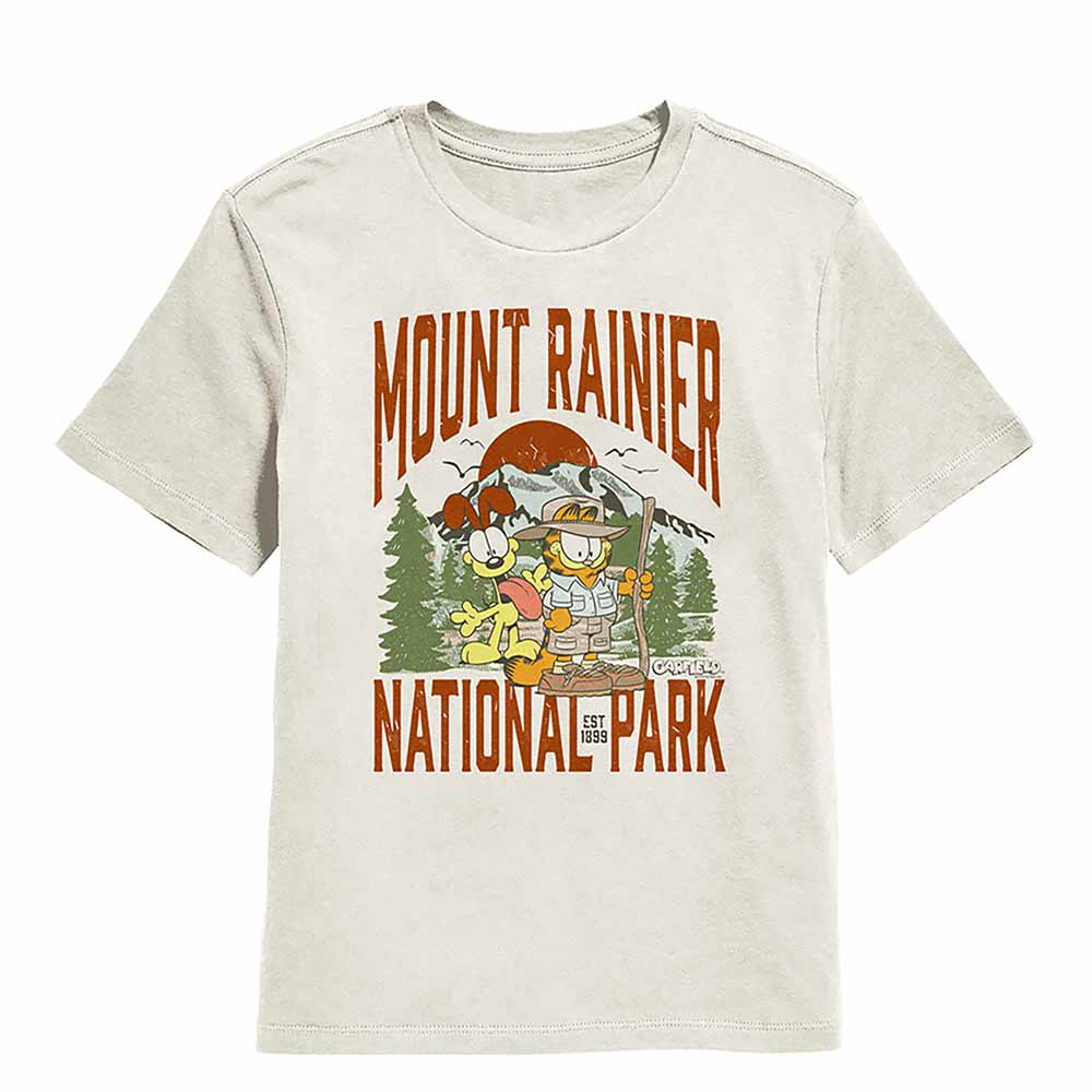 Mount Rainier Garfield youth t-shirt in natural