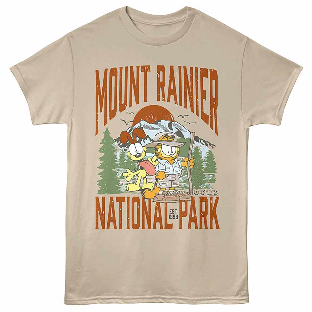 Mount Rainier Garfield t-shirt in sand