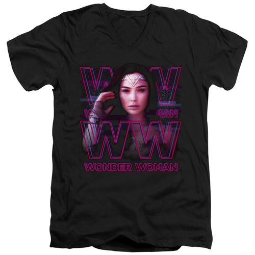 Wonder Woman 1984 Vaporwave V-Neck T-Shirt