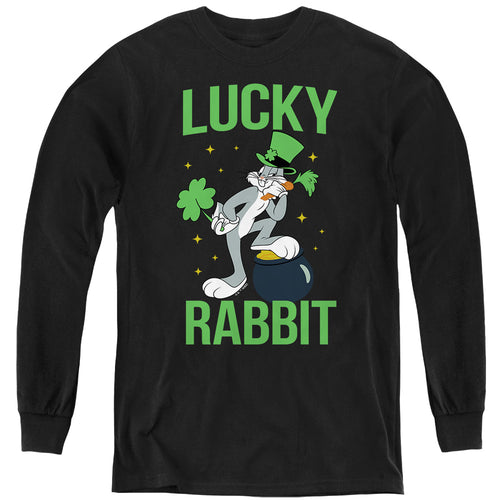 Looney Tunes Bugs Bunny St. Patrick'S Lucky Rabbit Youth Long Sleeve T-Shirt
