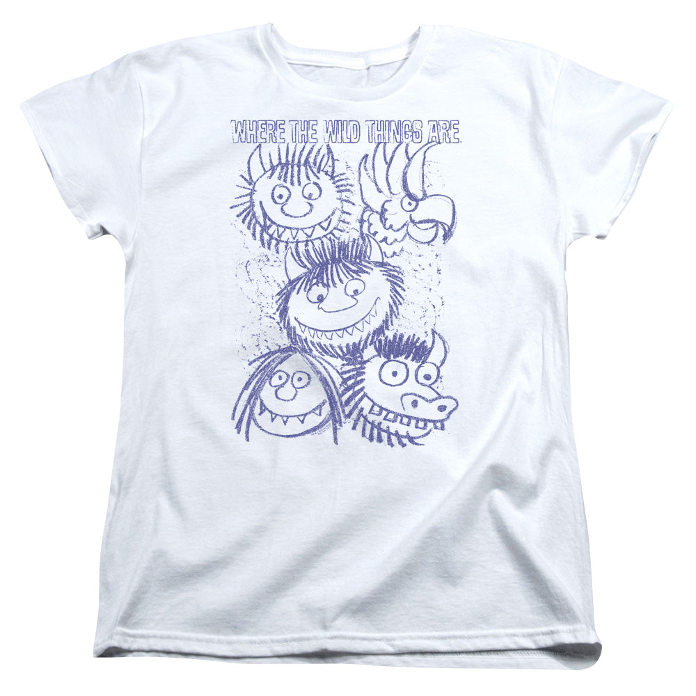 Where the Wild Things Are Wild Things Sketch Womens T-Shirt
