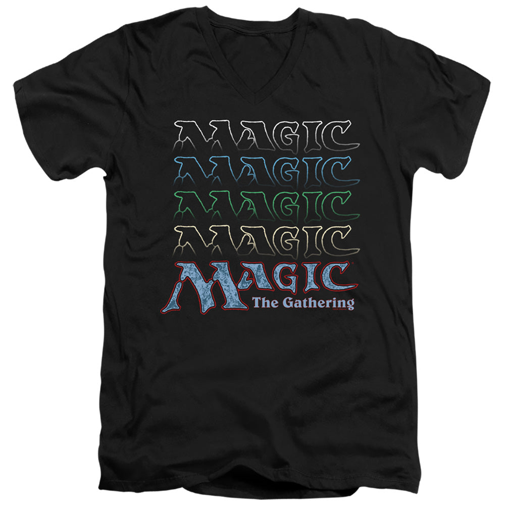 Magic the Gathering Retro Logo Repeat V-Neck T-Shirt
