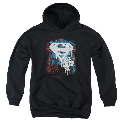 Superman Real Heroes Never Die Youth Hoodie