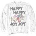 Ren and Stimpy Happy Happy Joy Joy Monotone Crewneck Sweatshirt