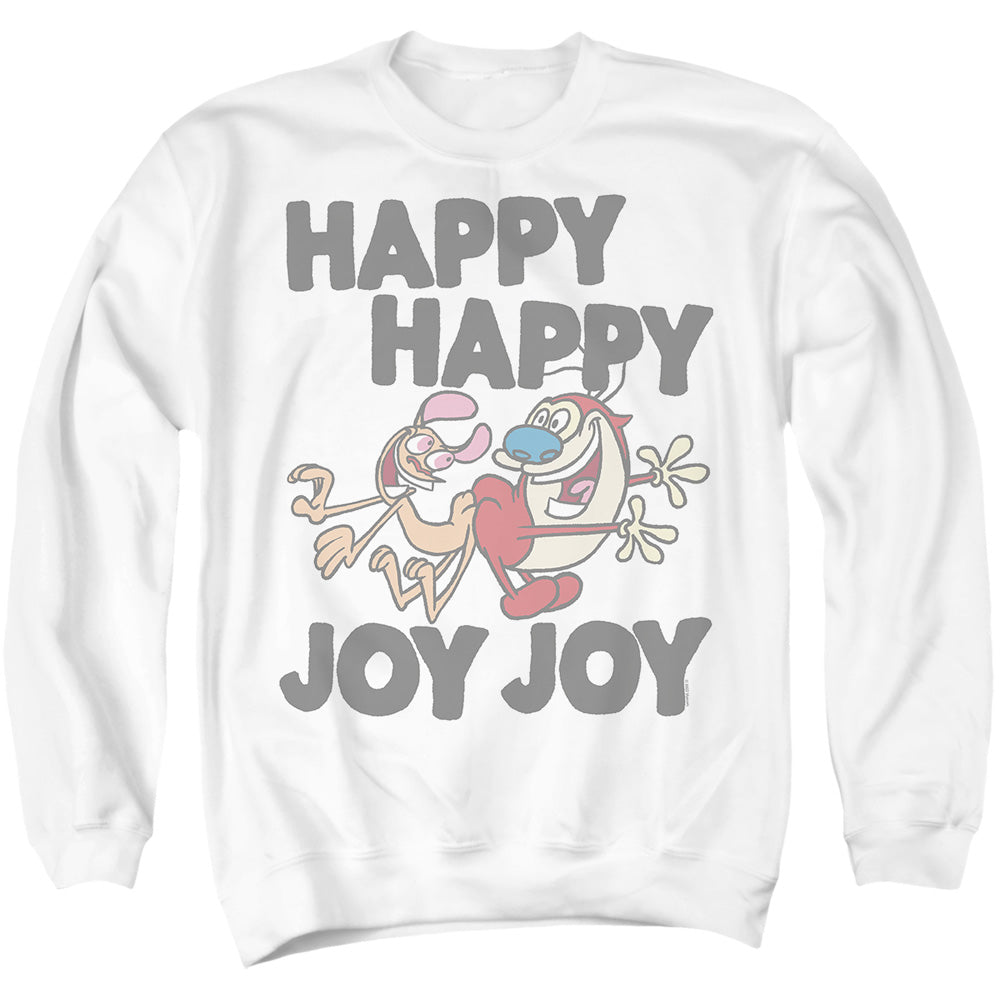 Ren and Stimpy Happy Happy Joy Joy Monotone Crewneck Sweatshirt