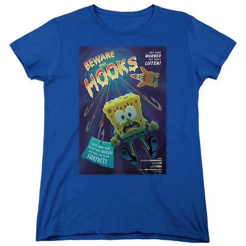Spongebob Squarepants Beware the Hooks Womens T-Shirt