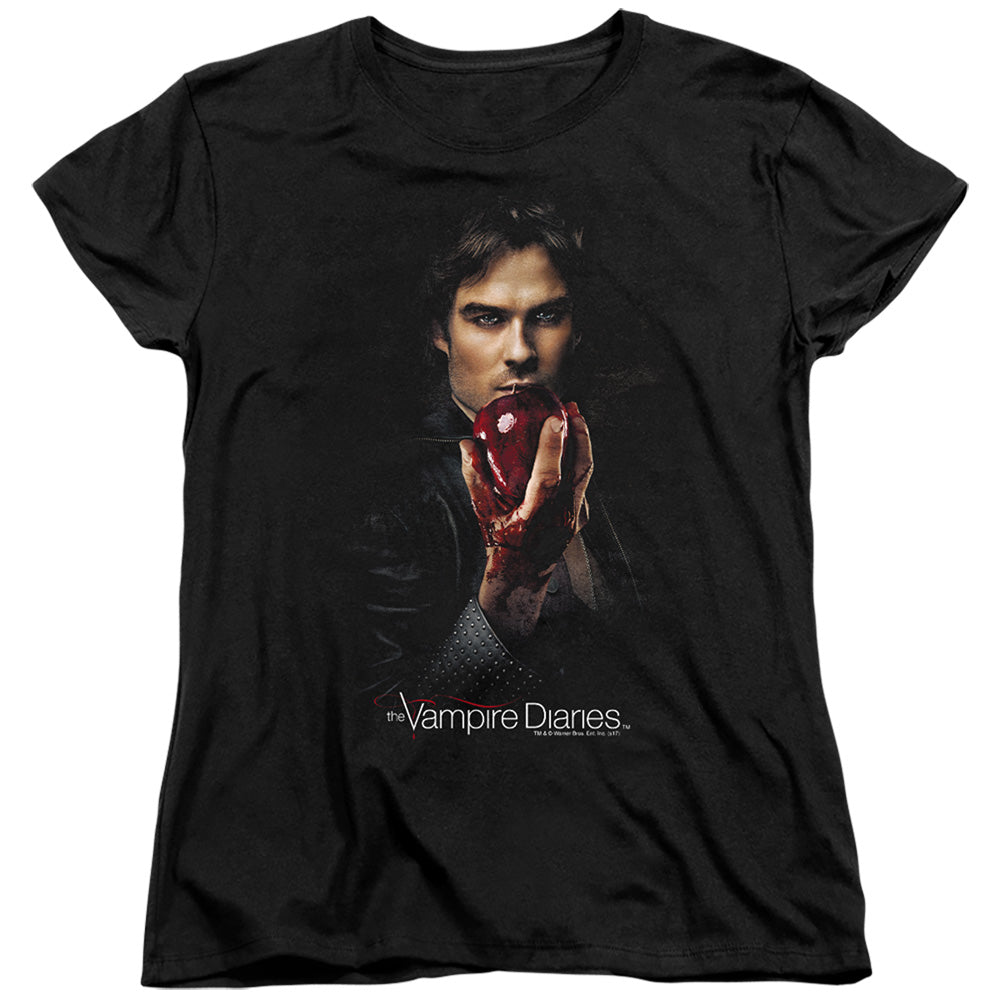 The Vampire Diaries Damon Apple Womens T-Shirt