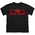 The Batman Crimson Drawn Bat Logo Youth/Toddler T-Shirt
