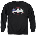 Batman American Flag Oval Crewneck Sweatshirt