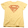 Superman Roughen Shield Womens T-Shirt