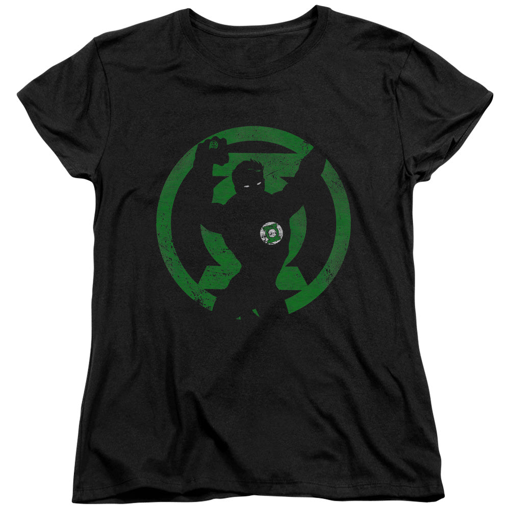 Green Lantern Gl Symbol Knockout Womens T-Shirt