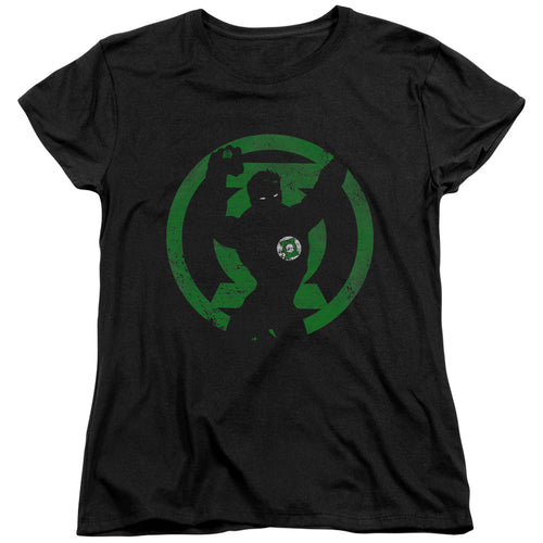 Green Lantern Gl Symbol Knockout Womens T-Shirt
