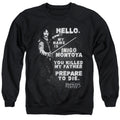 The Princess Bride Hello Again Black Crewneck Sweatshirt