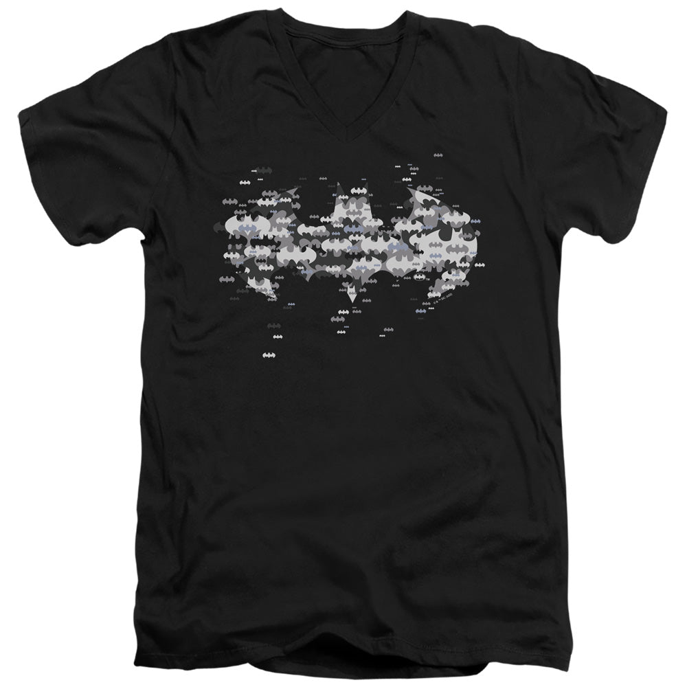 Batman Multi Bat Logo V-Neck T-Shirt