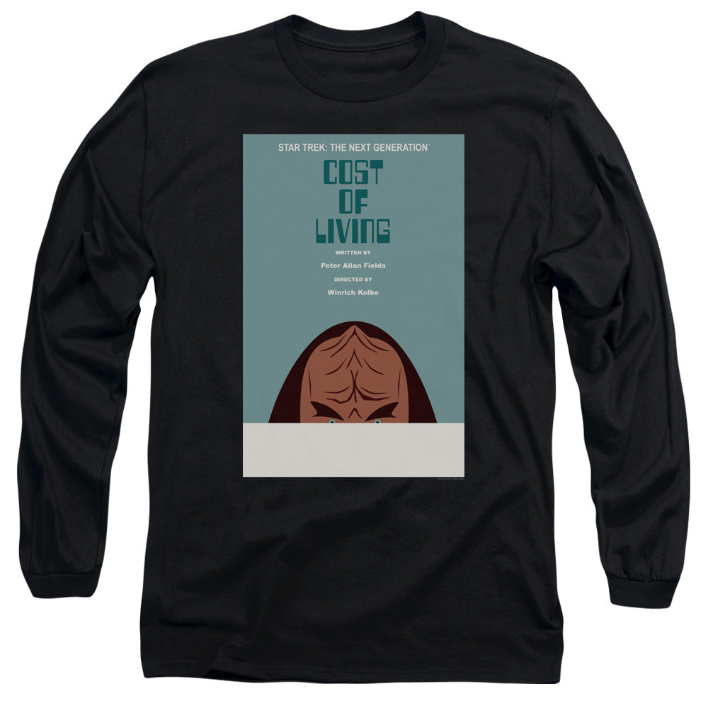Star Trek Cost of Living Black Long Sleeve T-Shirt