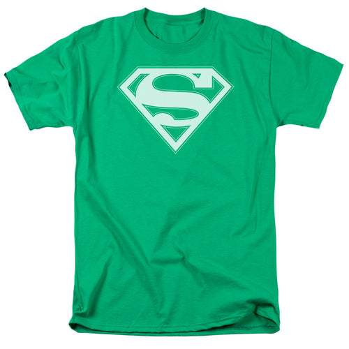 Superman Green & White Shield Kelly Green T-Shirt