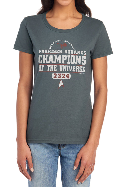 Star Trek Starfleet Academy Parrises Squares Champions Womens T-Shirt