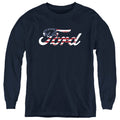 Ford Flag Logo Youth Long Sleeve T-Shirt