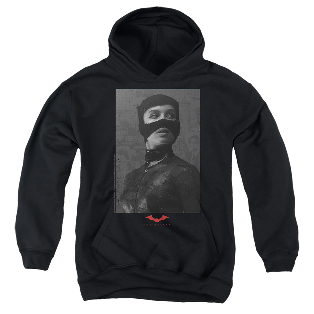 The Batman Catwoman Worn Portrait Youth Hoodie