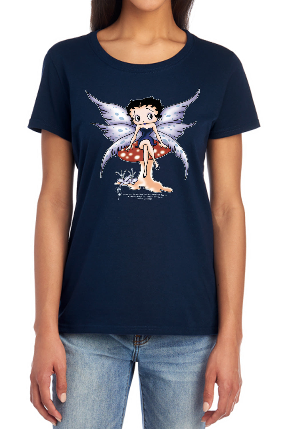 Betty Boop Mushroom Fairy Womens T-Shirt