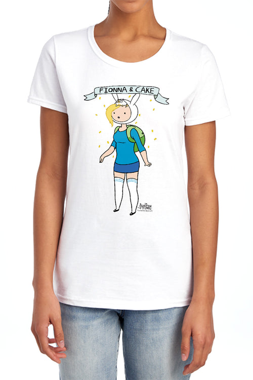Adventure Time Fionna & Cake Womens T-Shirt