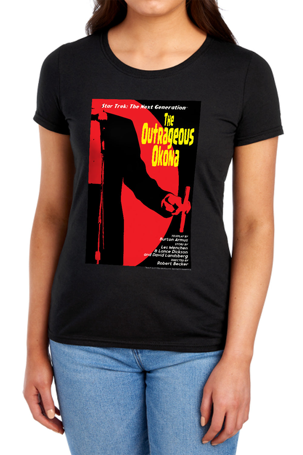 Star Trek The Outrageous Okona Black Womens T-Shirt