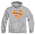 Superman Burnt Orange&white Shield Pullover Hoodie