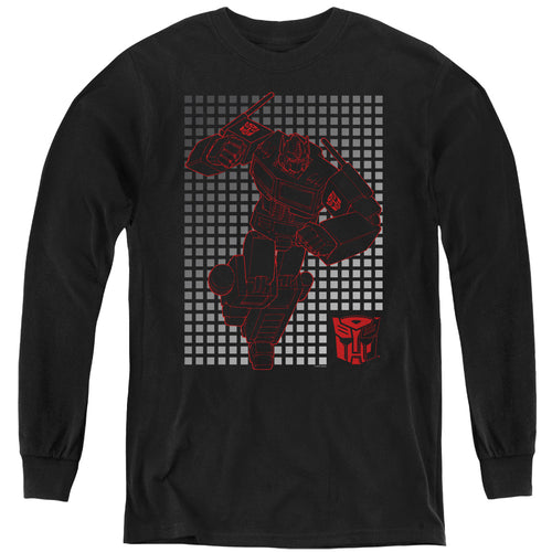 Transformers Optimus Grid Youth Long Sleeve T-Shirt