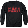 The Batman Crimson Drawn Bat Logo Crewneck Sweatshirt