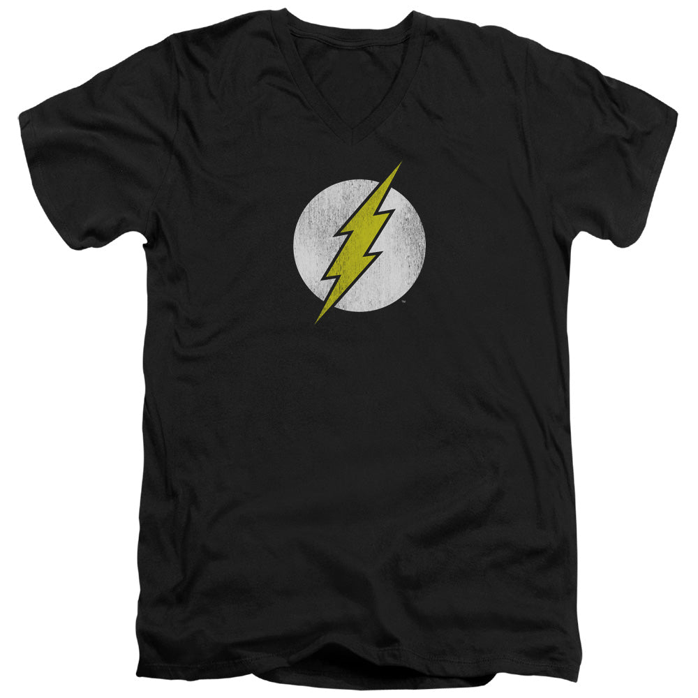 The Flash Flash Logo Distressed V-Neck T-Shirt